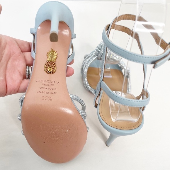 Like New Aquazzura Celeste 105 Knotted Heels Sandal - Picture 10 of 10